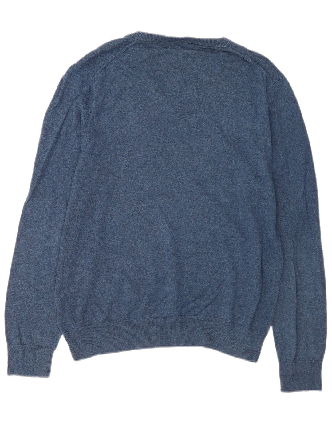 Marks & Spencer Pull col V pour homme en coton bleu Taille L
