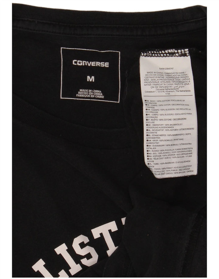CONVERSE T-Shirt Graphique Homme Bleu Marine Moyen Coton