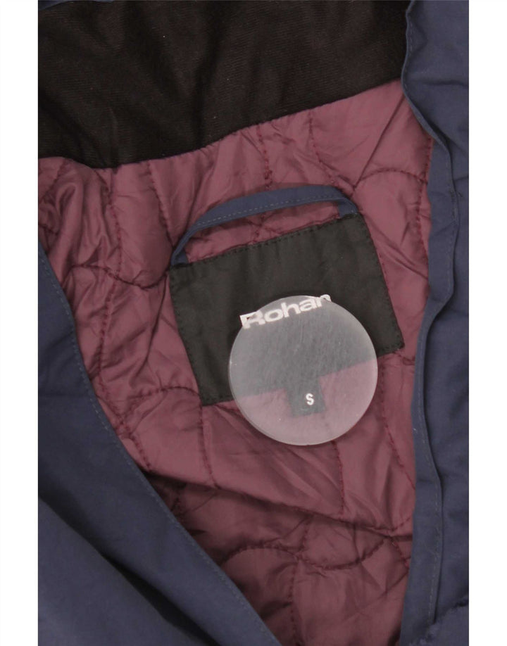 Rohan Veste parka surdimensionnée à capuche pour femme UK 10 Small Bleu marine