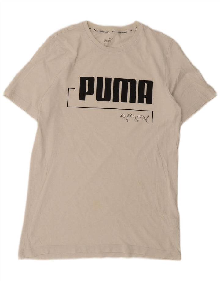 Puma T-Shirt Graphique Homme Petit Blanc Coton