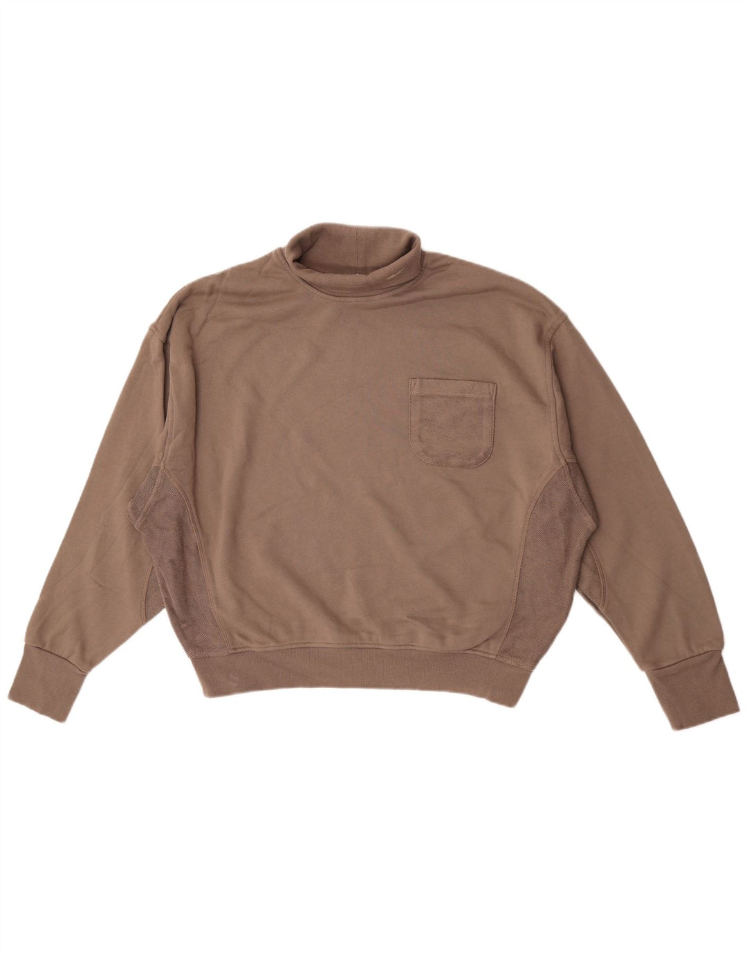 Reebok Sweat-shirt surdimensionné à col roulé pour femme UK 16/18 Large Marron