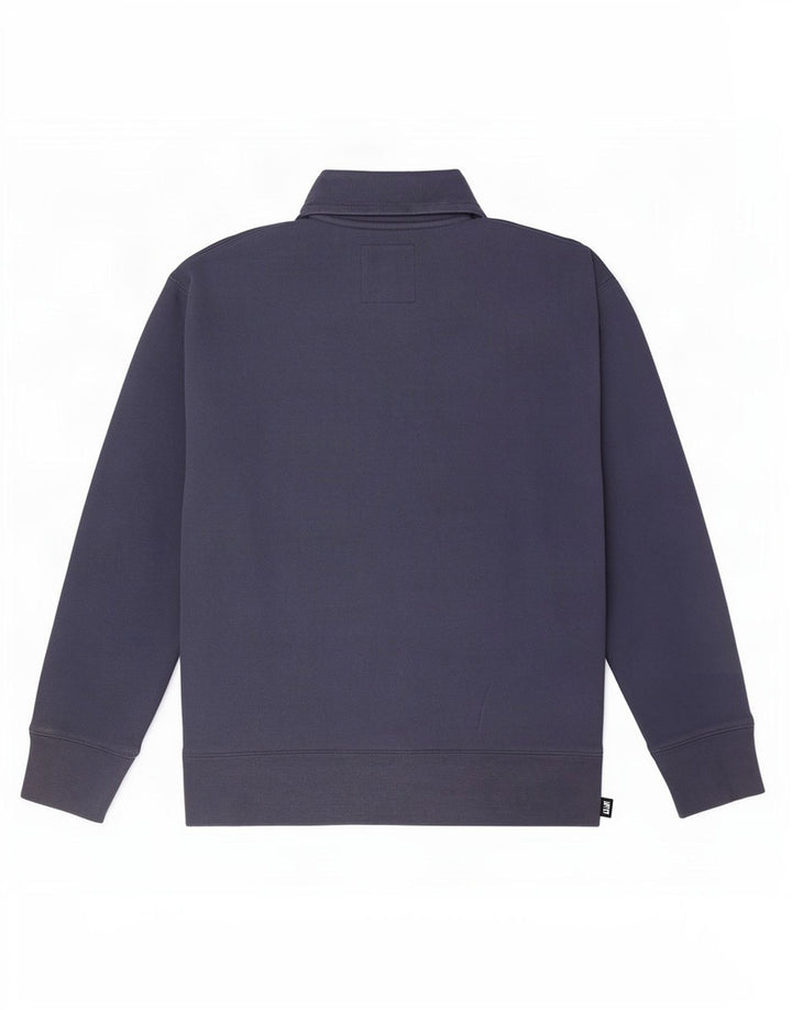 Hollister Sweat-shirt à col zippé pour homme, petit, bleu, coton
