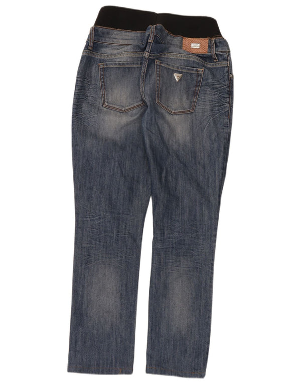 Guess Jean Droit Femme W24 L28 Bleu Colorblock