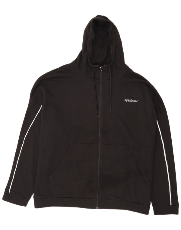 Reebok Sweat à capuche zippé pour homme 3XL Noir Coton
