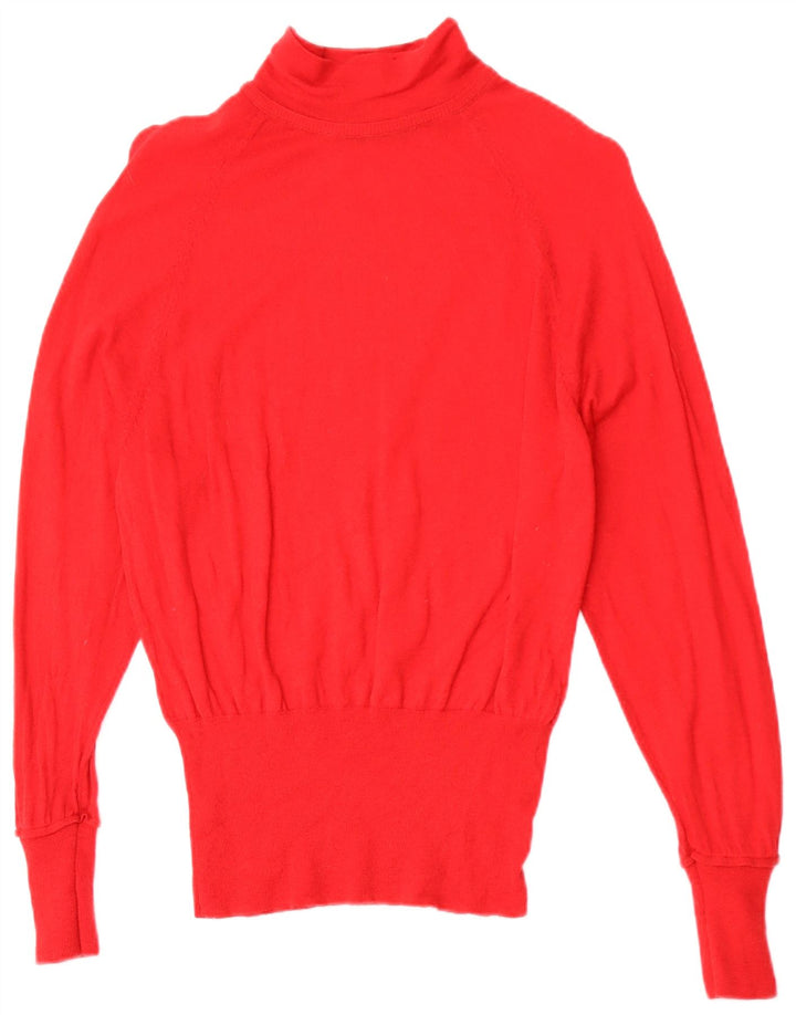MARKS & SPENCER Pull col roulé pour femme UK 12 Rouge moyen