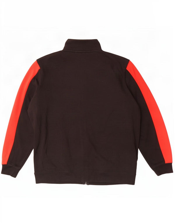 Puma Veste de survêtement pour homme XL en coton color block Noir