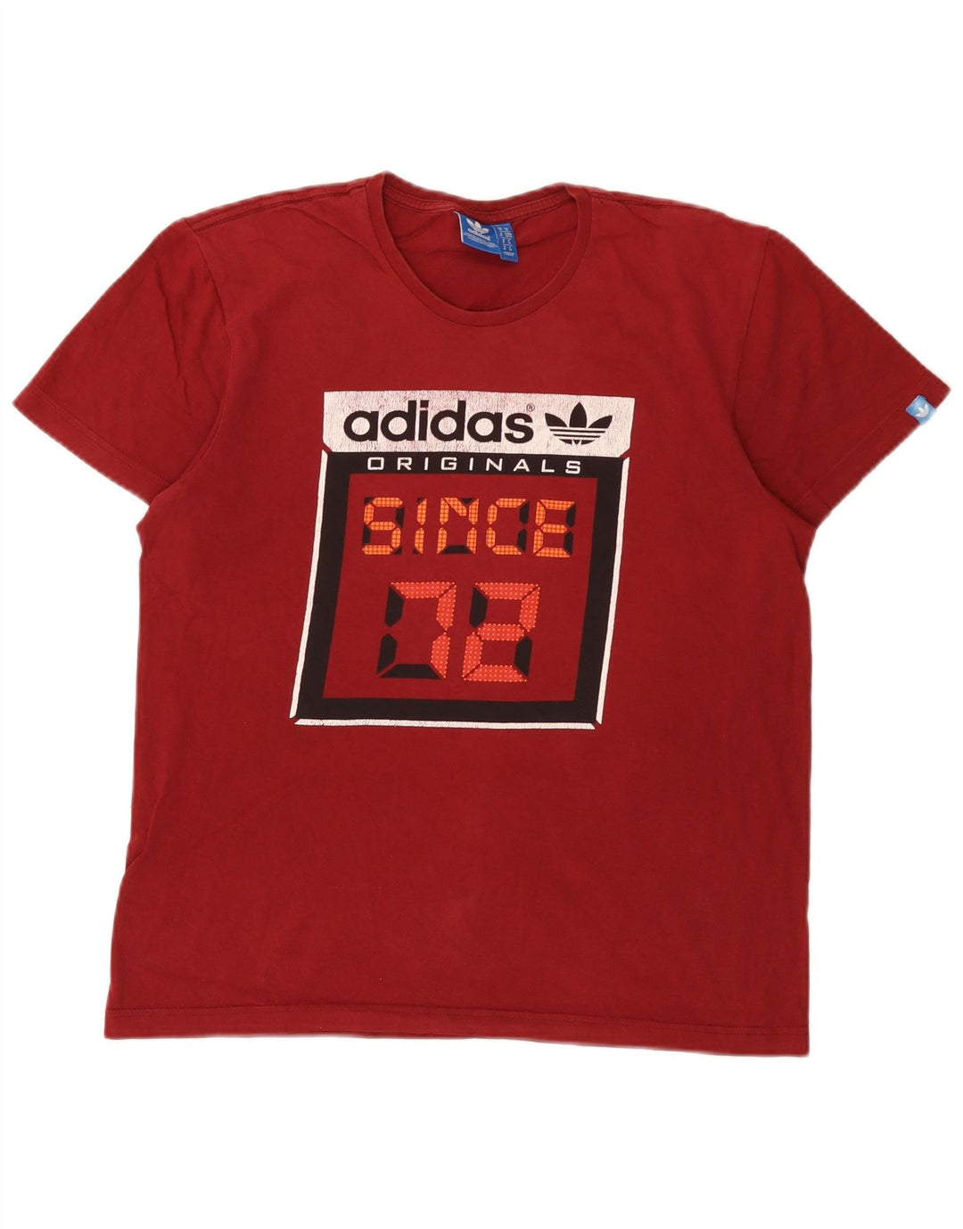 Adidas T-Shirt Graphique Homme Bordeaux Moyen