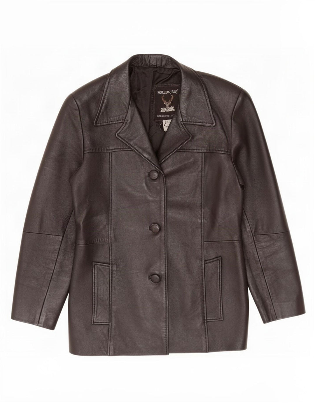 Houidi Cuir Veste en cuir pour femme US 2 XS Noir