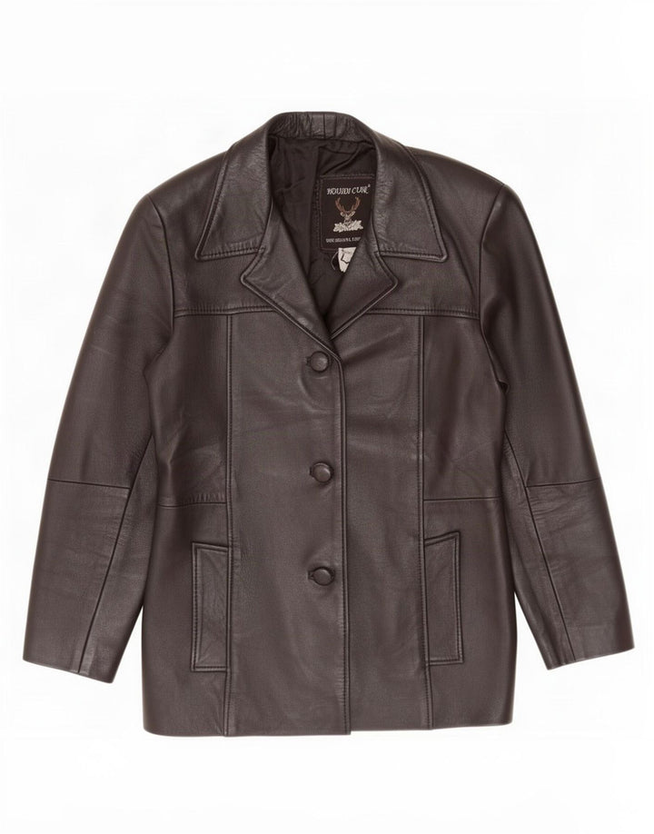 Houidi Cuir Veste en cuir pour femme US 2 XS Noir