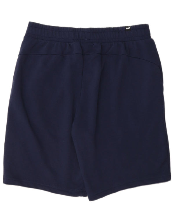 Puma Short de sport pour homme en coton bleu marine Taille L
