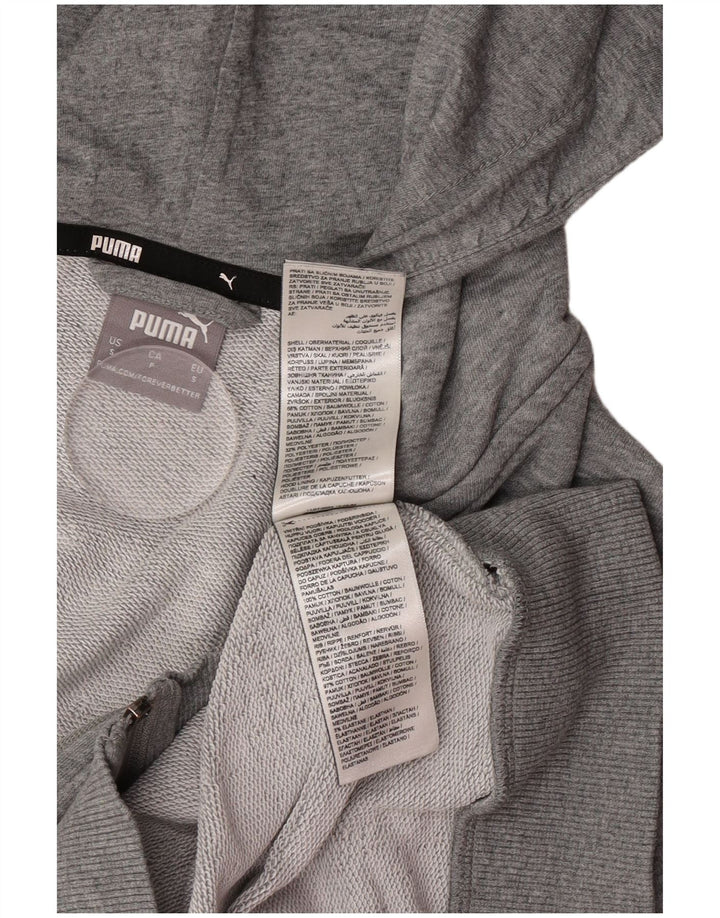 Puma Sweat à capuche zippé pour homme Petit Gris Coton