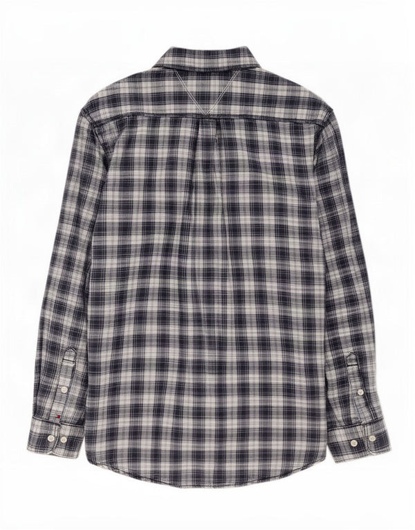 Tommy Hilfiger Chemise en flanelle pour hommes, grand carreaux en coton bleu marine