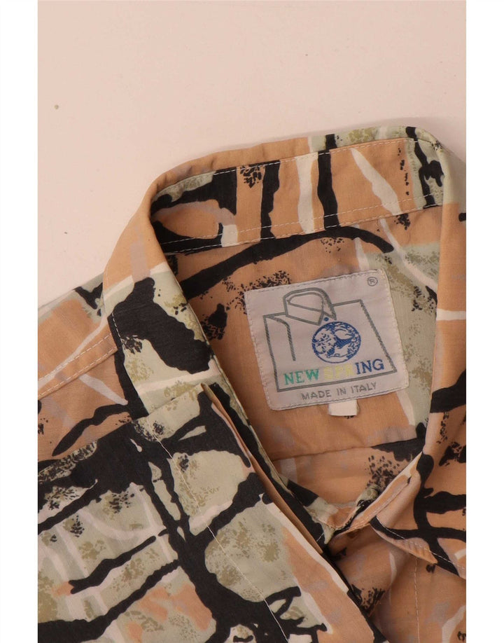 Chemise à manches courtes à motif abstrait pour hommes Vintage grande multicolore