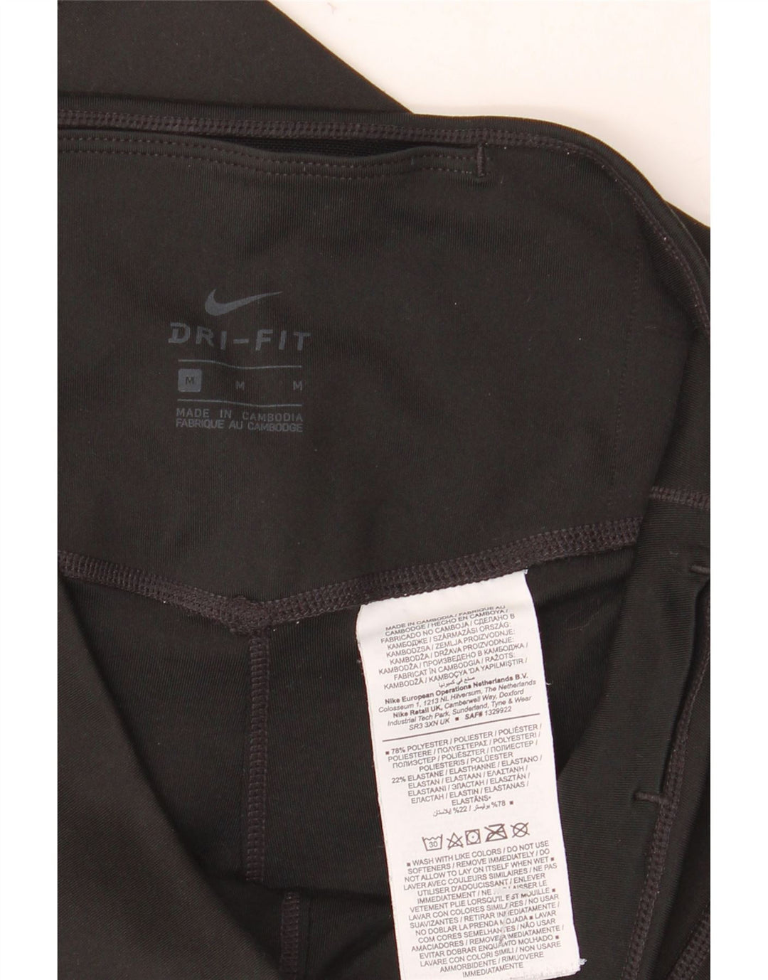 NIKE Legging Dri Fit pour femme UK 12 Polyester noir moyen