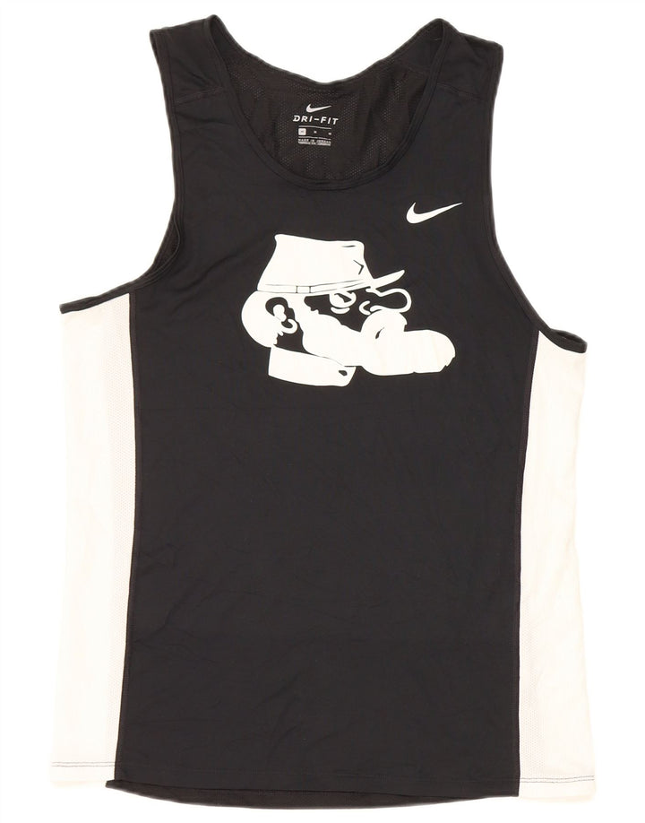 Nike Hommes Dri Fit Graphic Débardeur Noir Moyen Colorblock Polyester