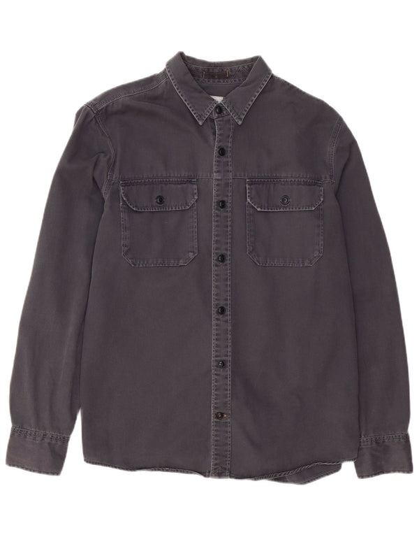 FAT FACE Chemise Homme Large Gris Coton