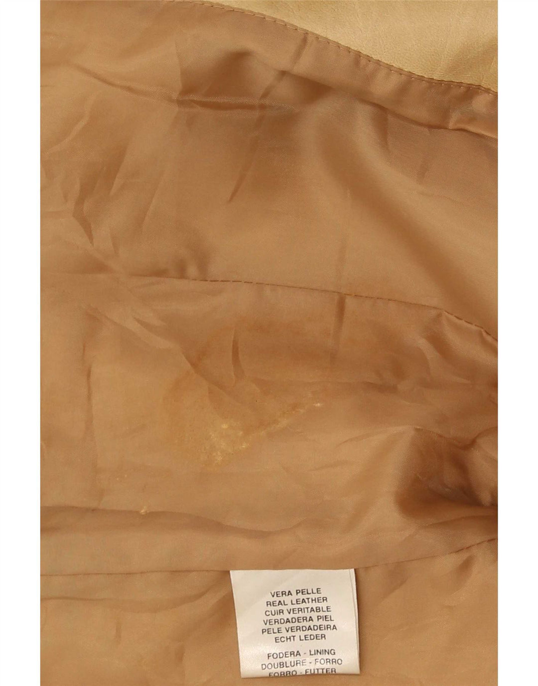 Conbipel Veste En Cuir Femme IT 44 Beige Moyen