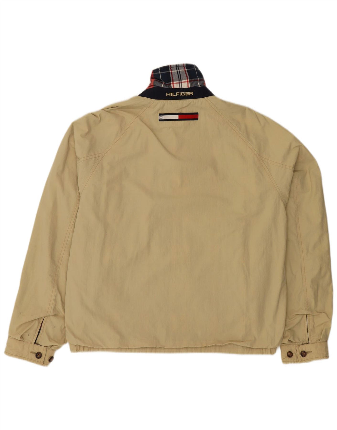 TOMMY HILFIGER Veste réversible pour hommes UK 38 Medium Navy Blue Check Nylon