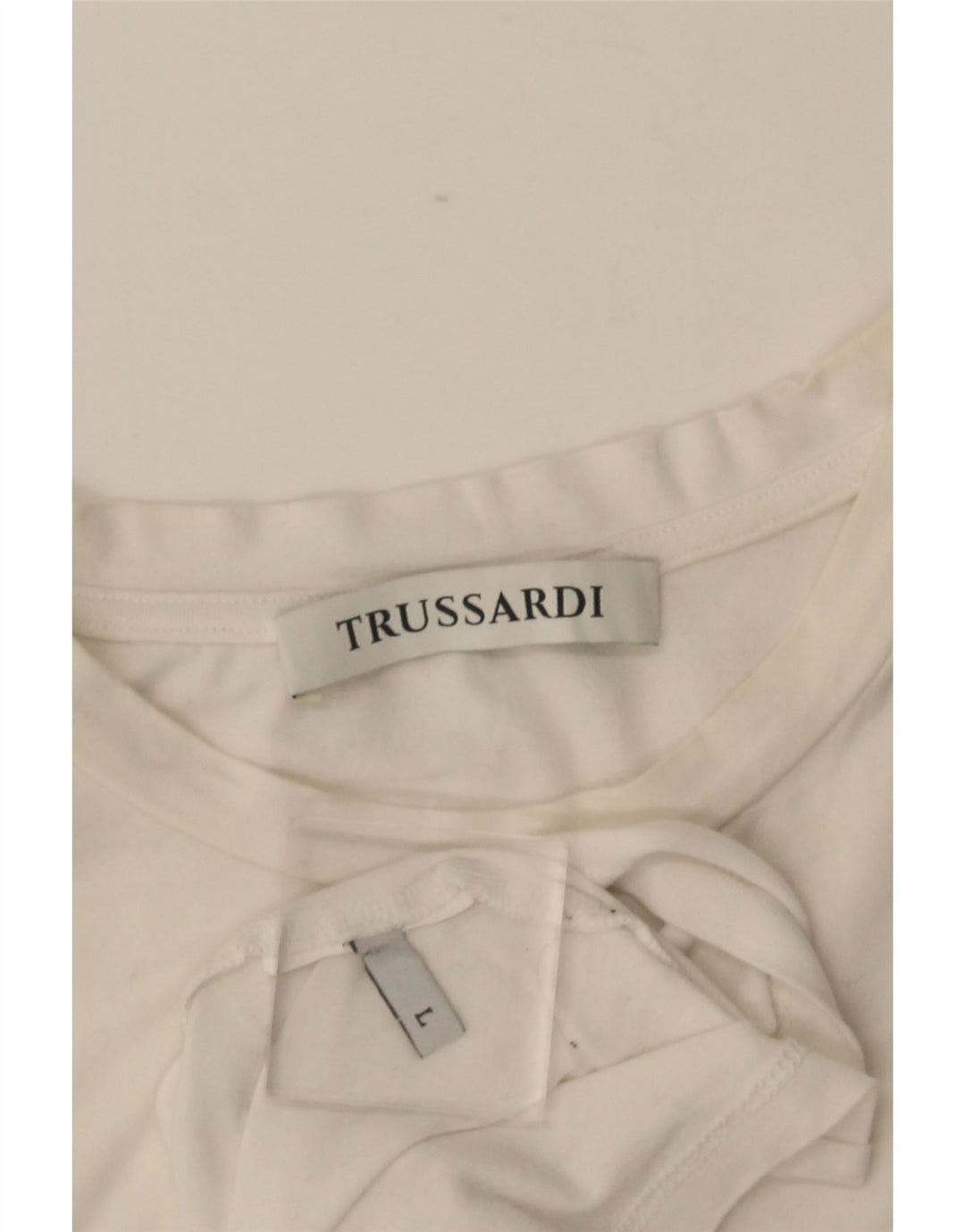Trussardi Femme T-Shirt Top UK 14 Large Blanc