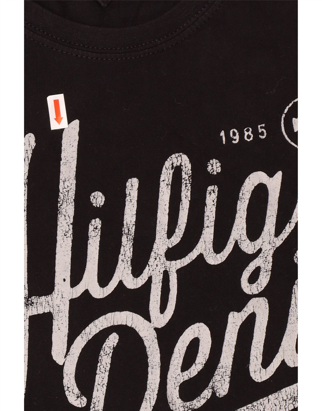 TOMMY HILFIGER T-shirt graphique New York Fit pour hommes Grand coton noir