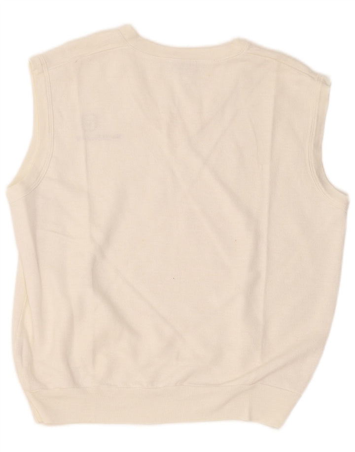 Sergio Tacchini Pull sans manches pour homme en acrylique blanc moyen