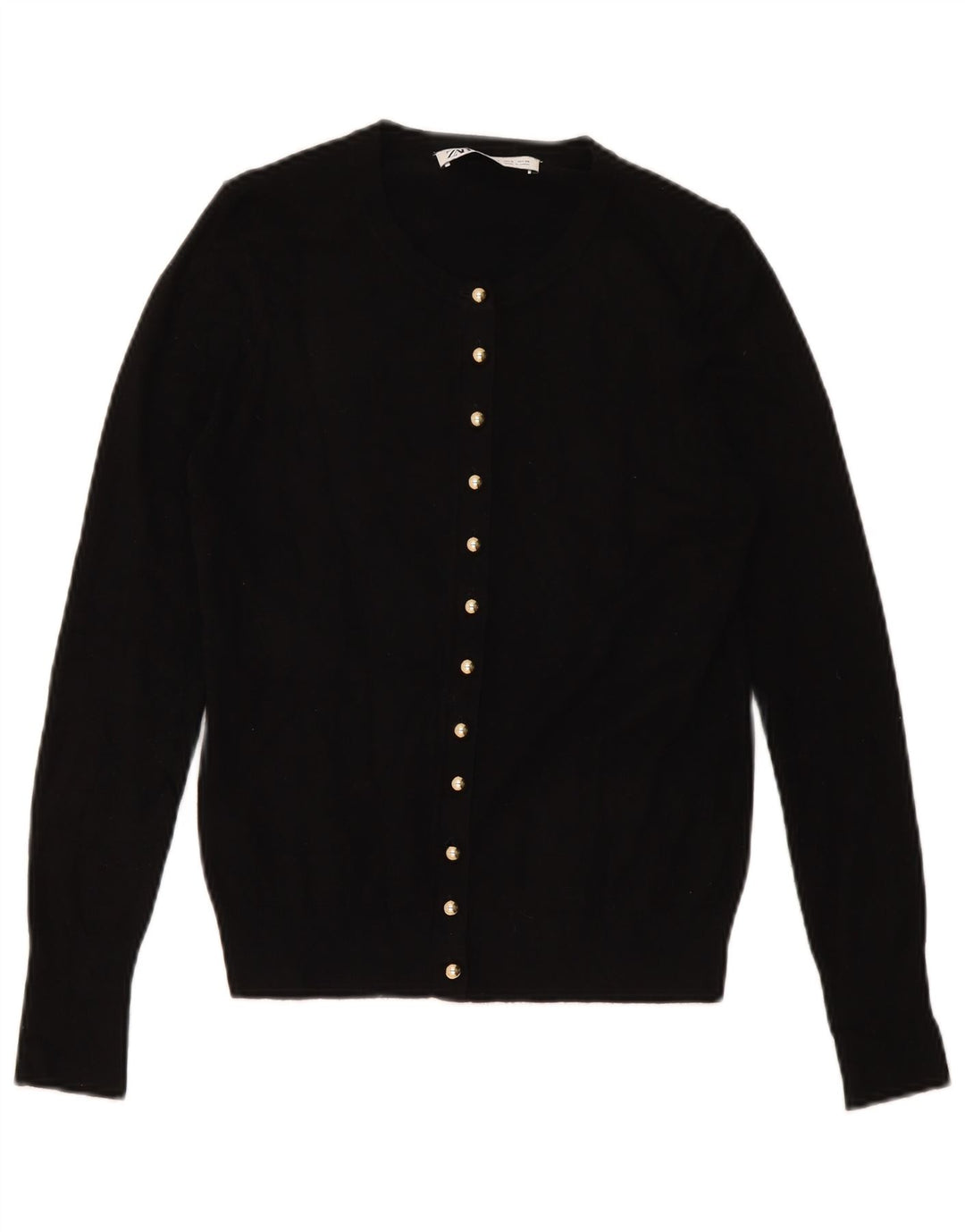 Zara Cardigan Femme Pull UK 10 Petit Noir