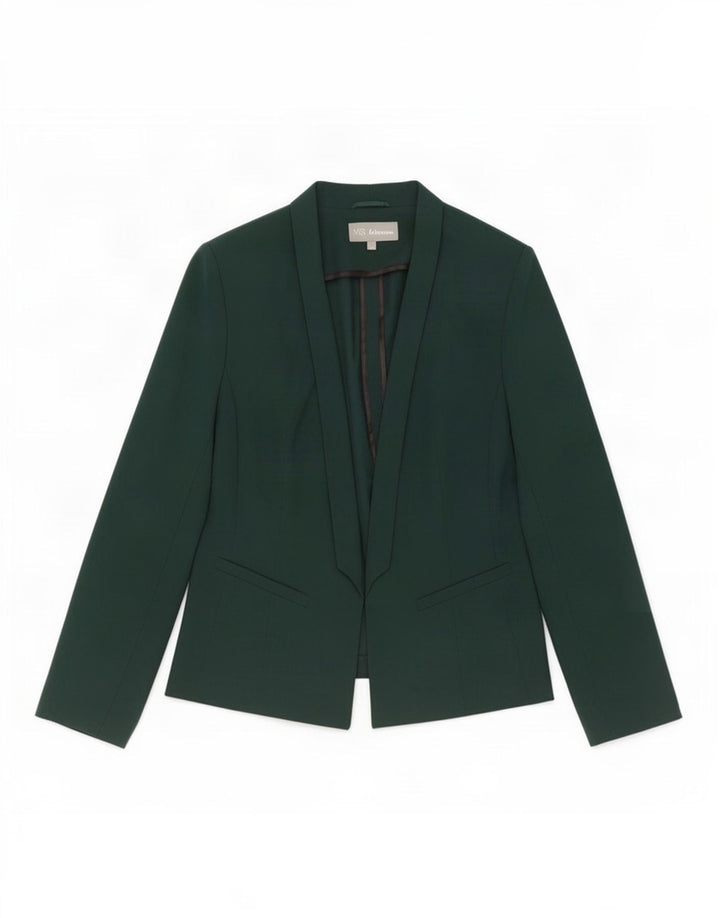 Marks & Spencer Veste blazer ouverte pour femme UK 16 Large Vert Polyester
