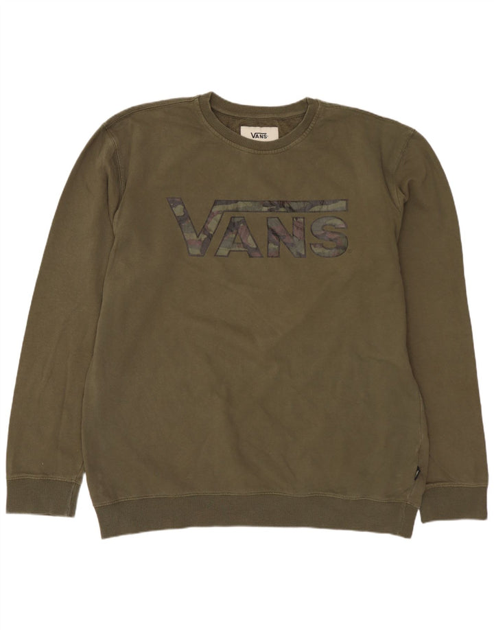 VANS Sweat-shirt graphique pour homme XL en coton kaki