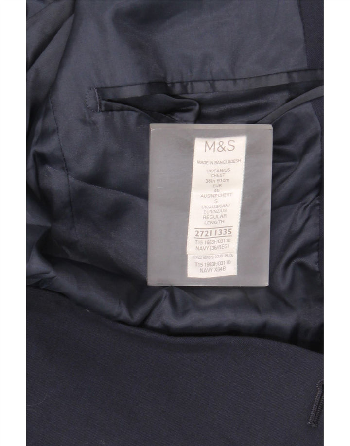 Marks & Spencer Veste blazer coupe régulière pour homme UK 36 Small Bleu marine
