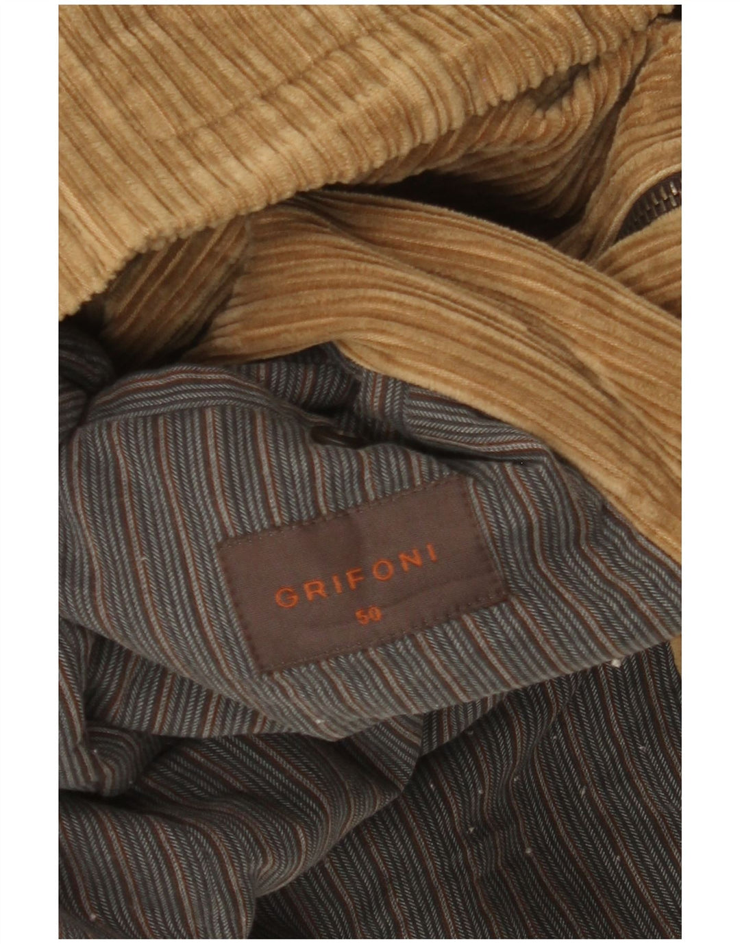 Grifoni Veste en velours côtelé pour homme IT 50 Large Beige