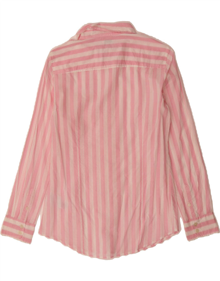 J. CREW Womens Shirt UK 10 Small Pink Striped Cotton Vintage J. Crew and Second-Hand J. Crew from Messina Hembry 
