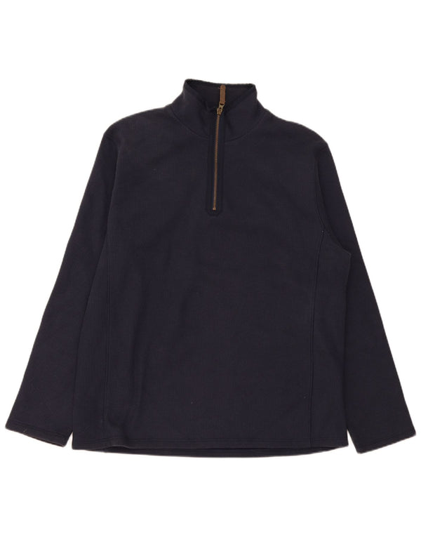 Mountain Warehouse Haut de survêtement à col zippé pour homme Bleu marine Taille L