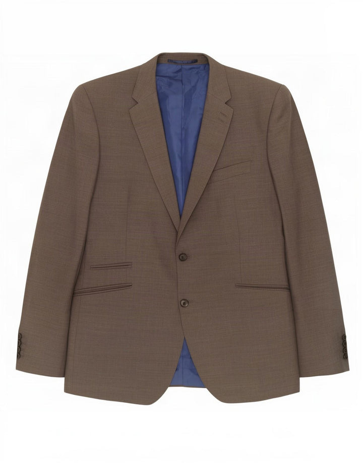 Marks & Spencer Veste blazer à 2 boutons pour homme Coupe ajustée UK 46 XL Laine grise
