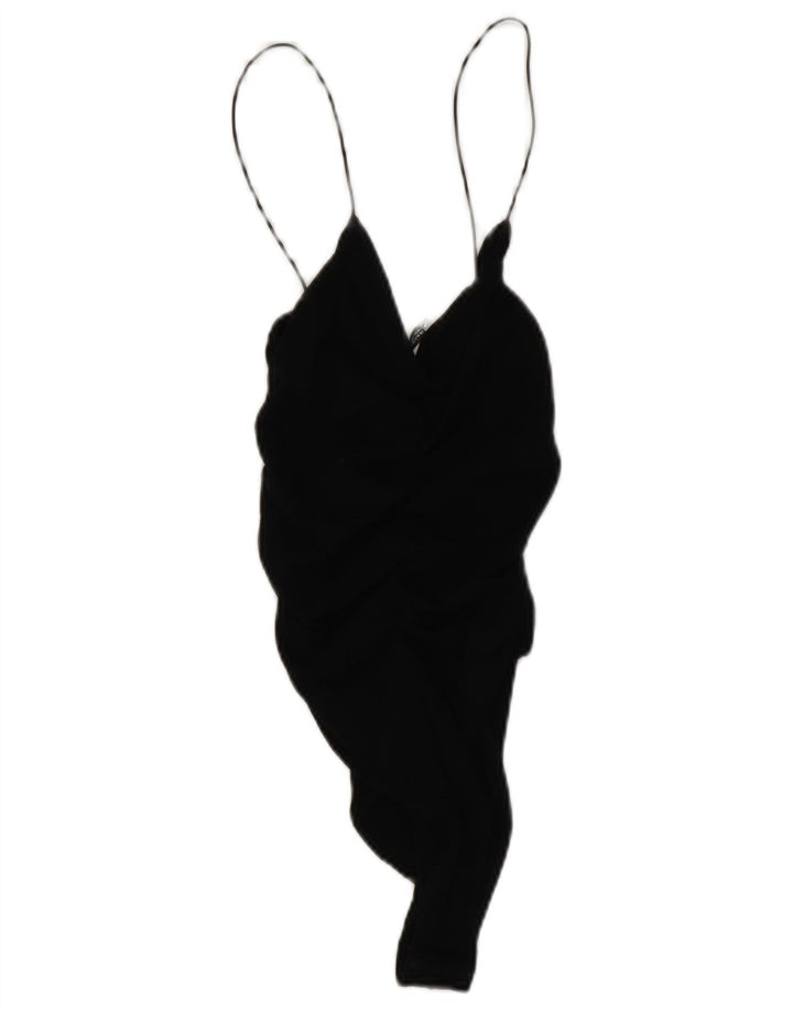 Zara Femme Mini Robe Slip UK 12 Moyen Noir