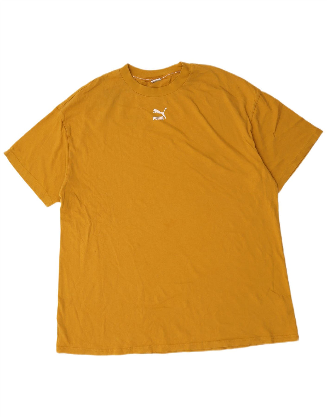 Puma T-Shirt Loose Fit Homme Jaune Moyen Coton