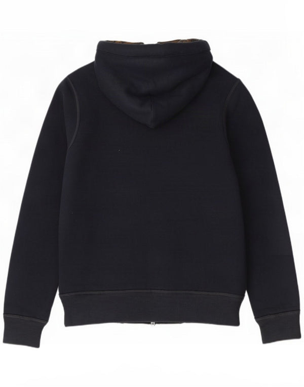 Hollister Pull à capuche zippé graphique pour homme XL Coton bleu marine