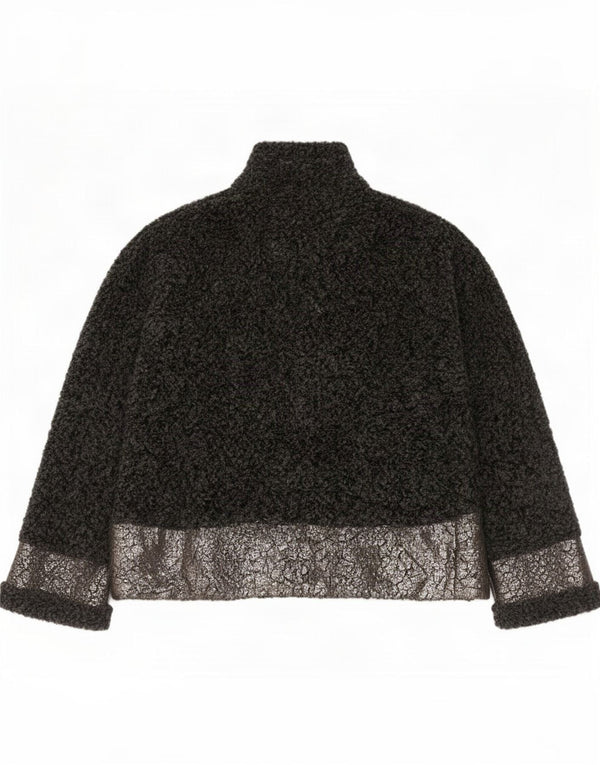 Zara Cardigan coupe décontractée pour femme UK 14 Gris moyen Colorblock