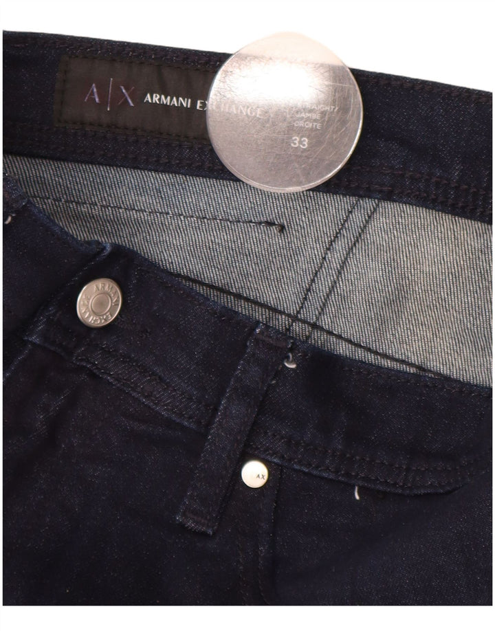 ARMANI EXCHANGE Jean Droit Femme W33 L29 Bleu Marine