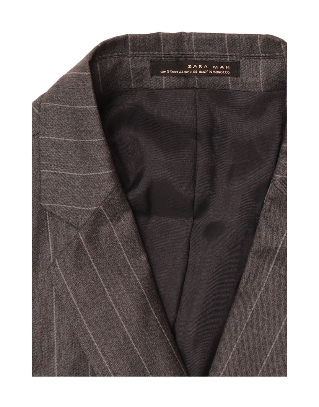 Zara Veste Blazer 1 Bouton Homme EU 54 XL Gris Rayé