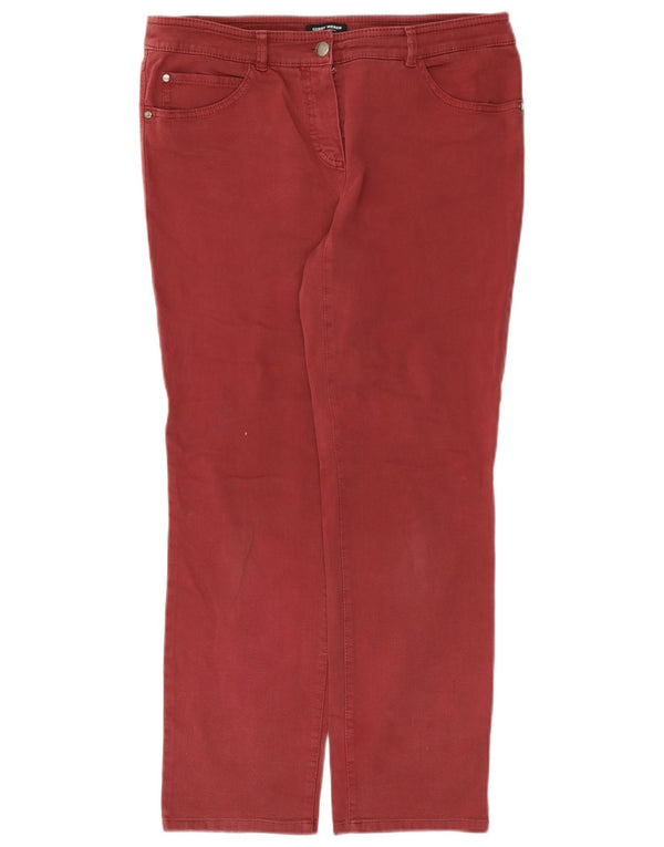 Gerry Weber Pantalon droit décontracté pour femme UK 14 Large W32 L27 Marron