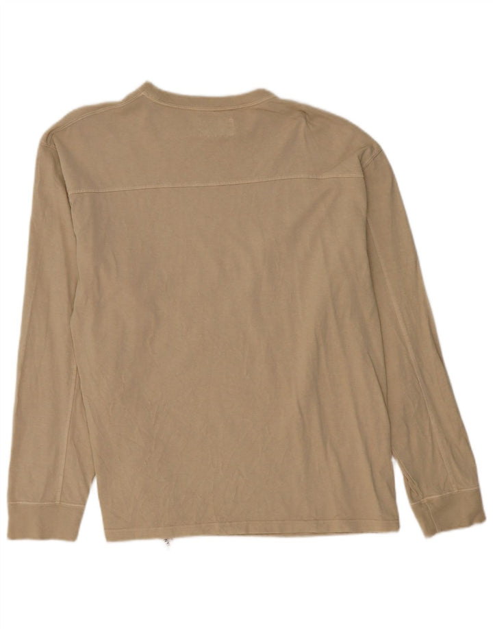 BOWERY Haut graphique à manches longues pour homme en coton beige