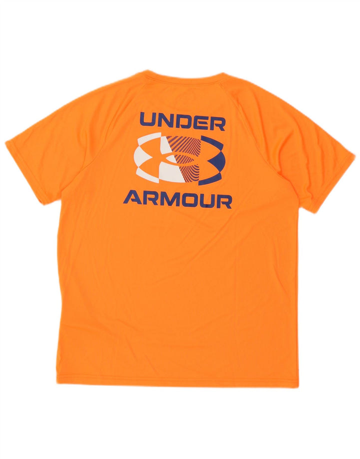 Under Armour Boys Graphic T-Shirt Top 11-12 ans Large Orange Polyester