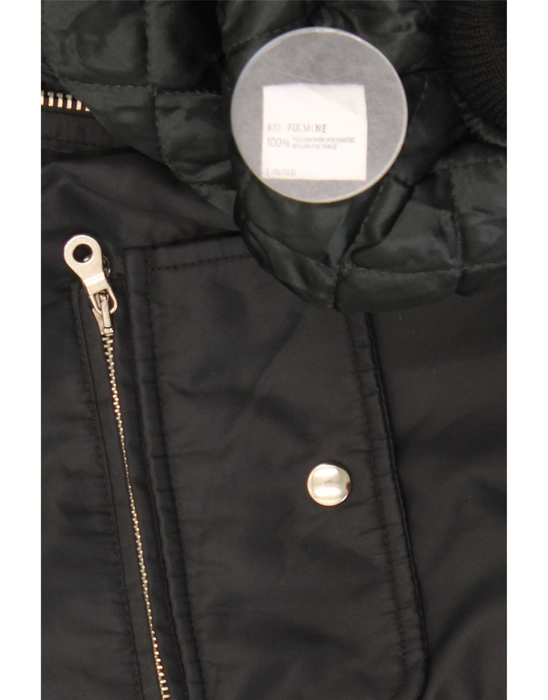 Swish Womens Crop Bomber Jacket IT 42 Moyen Noir Polyamide