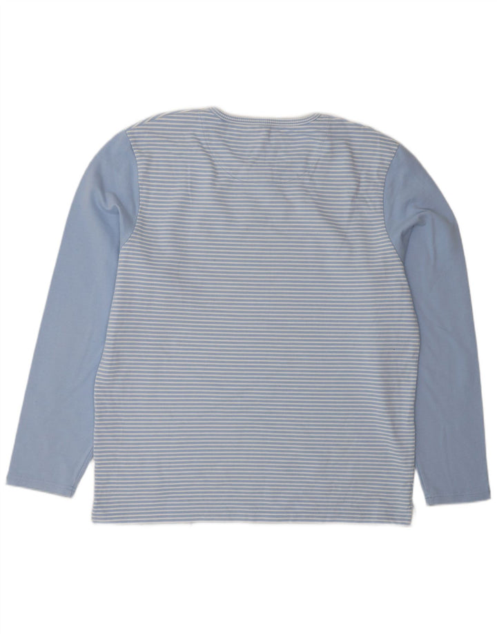 Lyle & Scott Haut à manches longues pour hommes XL Bleu à fines rayures