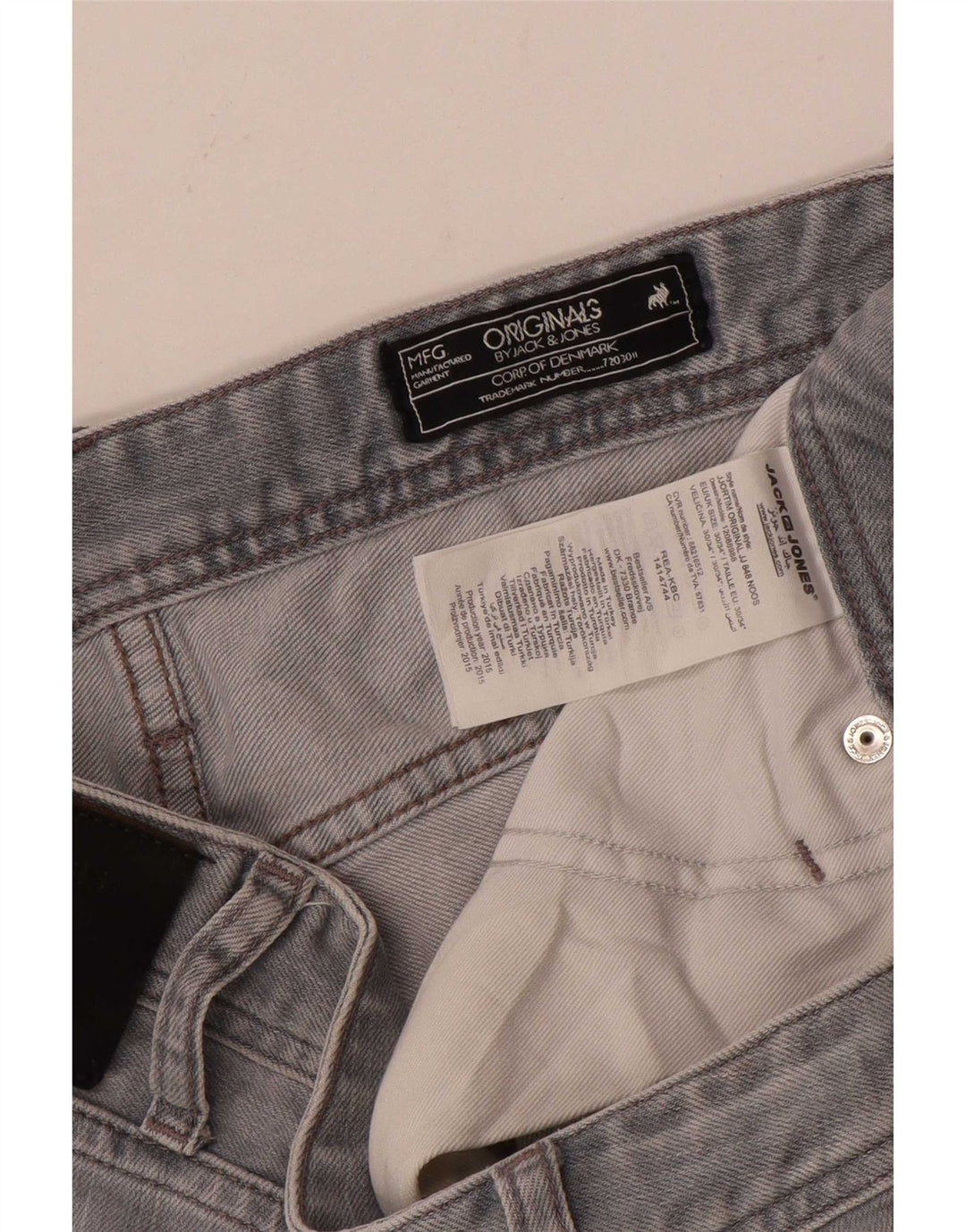 Jack & Jones Jean Slim Tim W30 L34 Homme Gris Coton