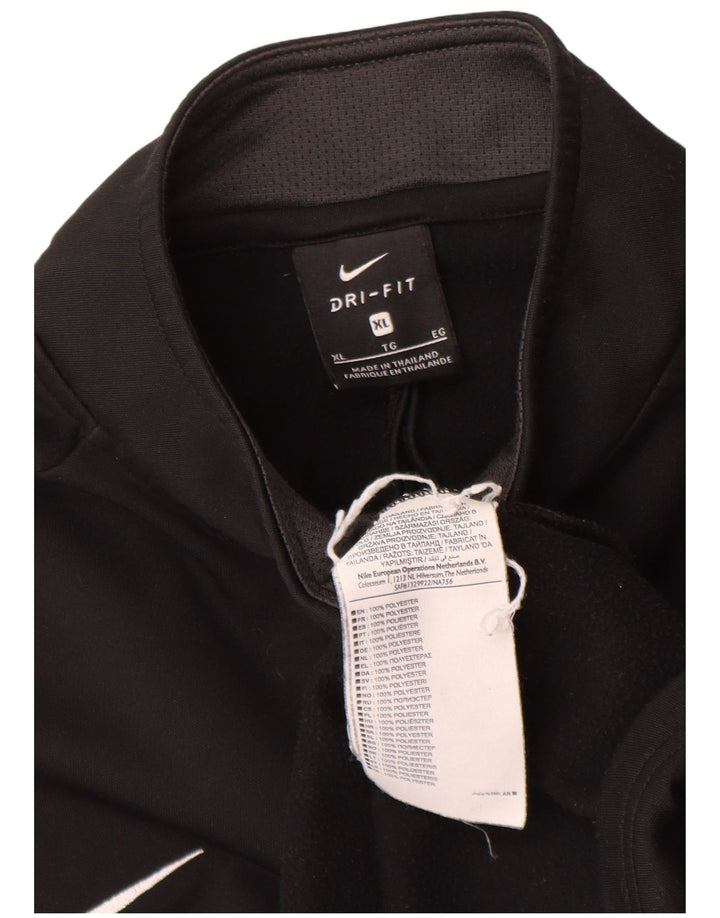 Nike Dri Fit Graphic Pull à col zippé pour homme Noir XL