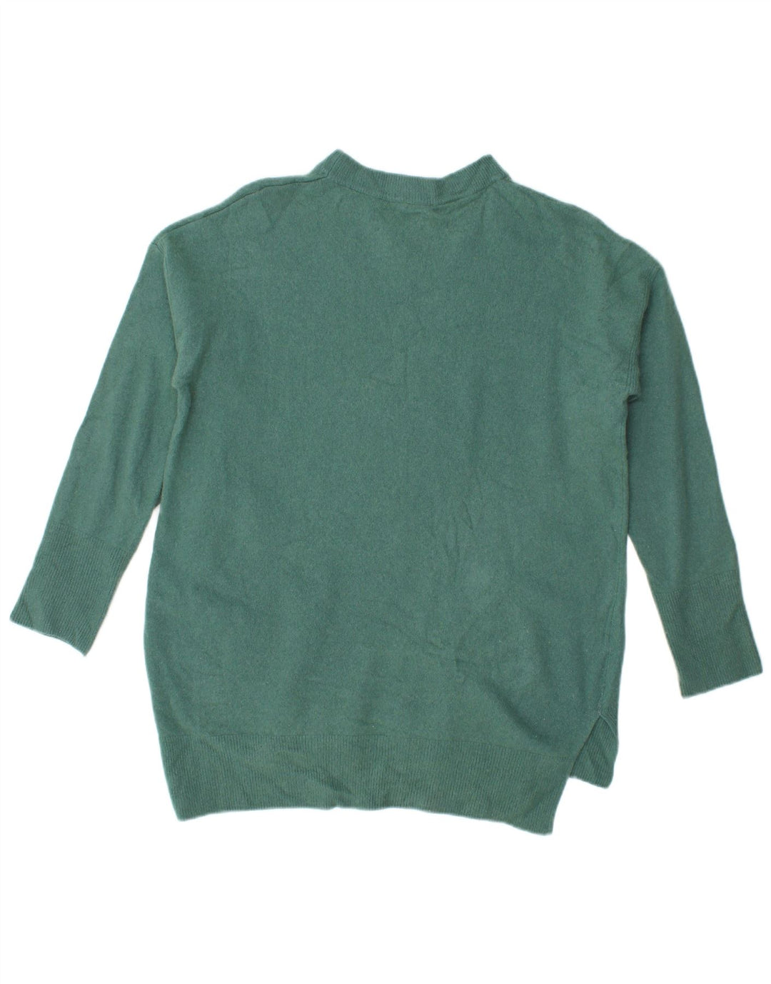 Benetton Pull surdimensionné à col rond pour femme UK 10 Petit Vert