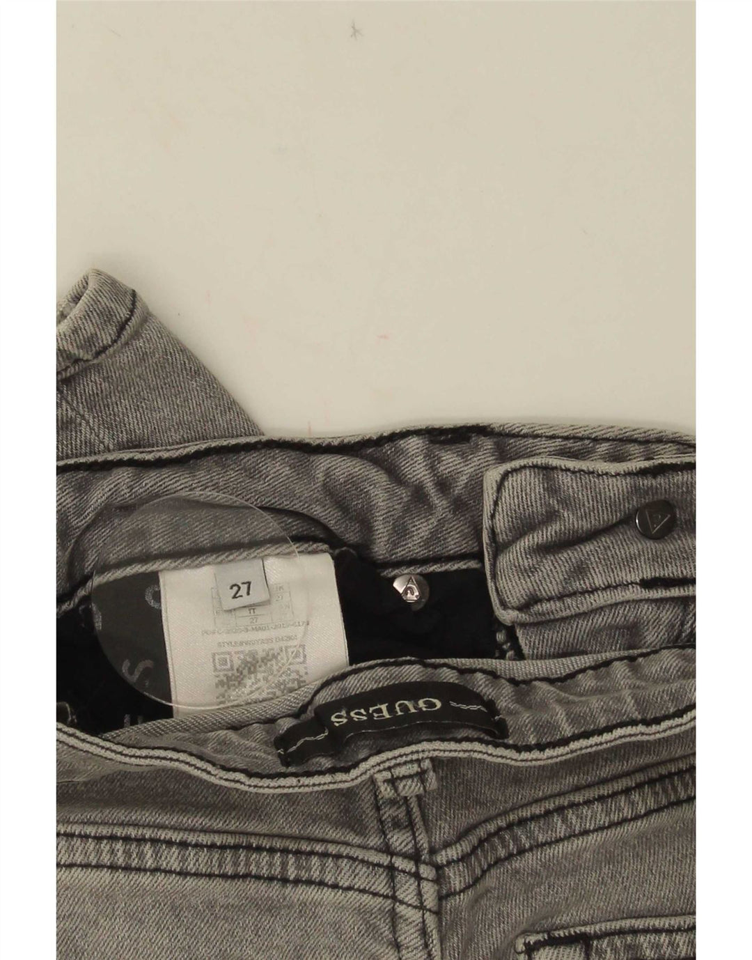 Guess Jean skinny droit effet vieilli W27 L28 gris polyester