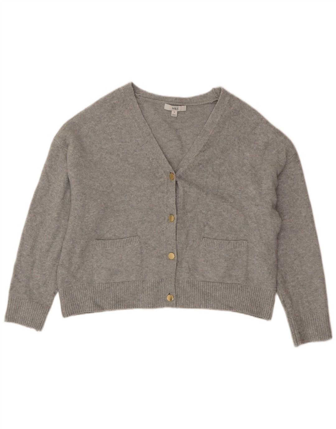 Marks & Spencer Pull cardigan surdimensionné pour femme UK 14 Gris moyen