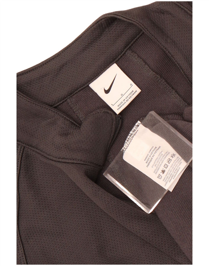 Nike Haut de survêtement à col zippé pour homme Grand coton noir